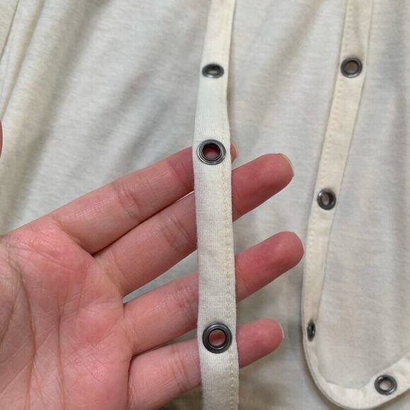 Hurley Skirt Womens XS Extra Small Ivory Pull On Grommet Belt Flowy Lightweight - Picture 3 of 13